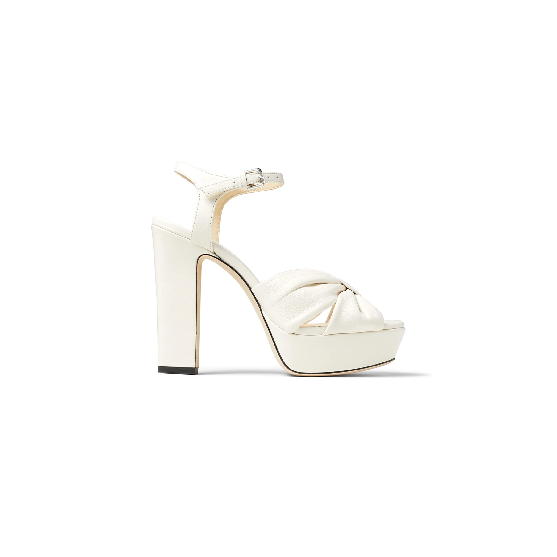 Ji*y Ch* heloise 120 latte nappa leather platform sandals heloise120nap